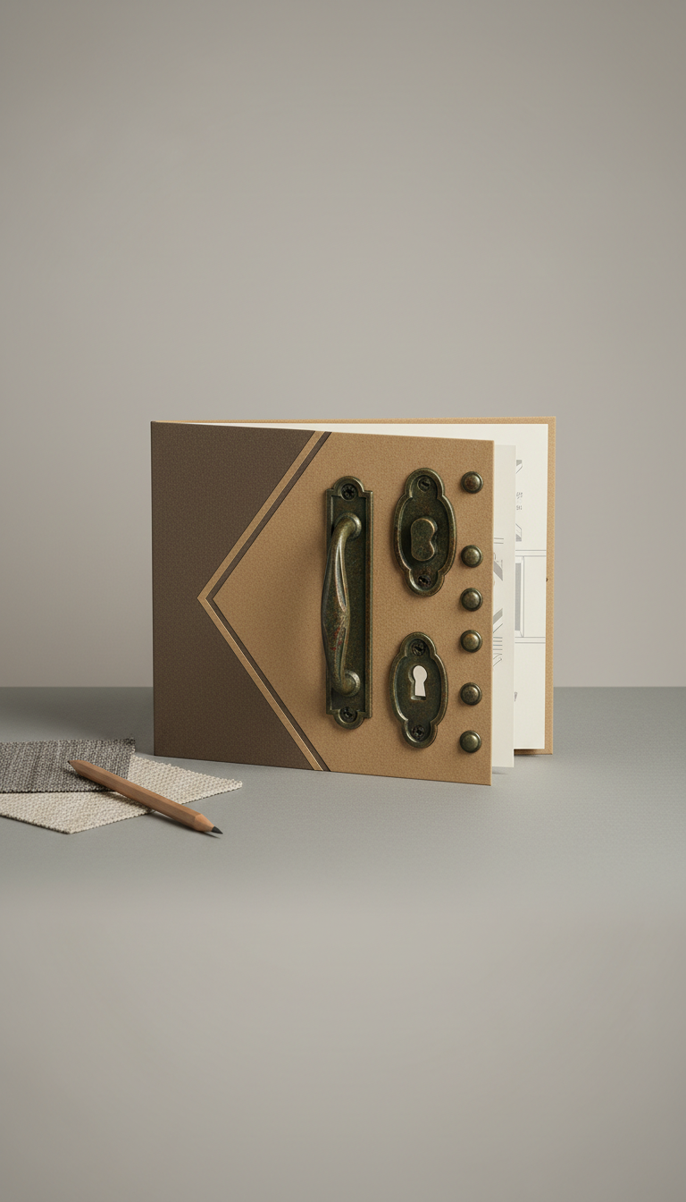 Juego de herrajes en bronce envejecido a medida